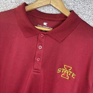 Iowa State Cyclones Polo Shirt Mens 2XL Red NCAA Basketball College Colosseum